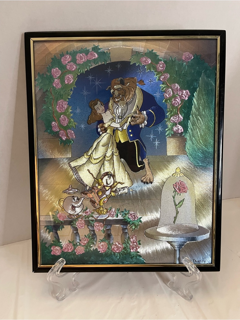 Disney Beauty and the Beast Wall Art — Gold, Blue & Pink Accents